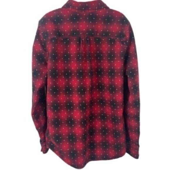 Burton  button down plaid polka dot long sleeve shirt size Large - Picture 2 of 9